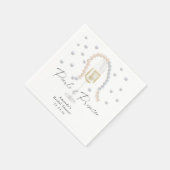 パール&プロセッコブライダルシャワー スタンダードカクテルナプキン (角)