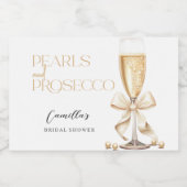 パール&プロセッコブライダルシャワー スパークリングワインラベル (シングルラベル)