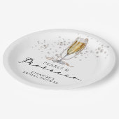 パール&プロセッコブライダルシャワー ペーパープレート (アングル)