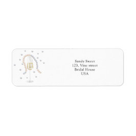 パール&プロセッコブライダルシャワー ラベル