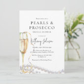 パール&プロセッコブライダルシャワー 招待状 (スタンド正面)