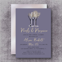 パール&プロセッコブライダルシャワー 招待状