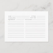 パール&プロセッコブライダルレシピエンクロージャカード エンクロージャーカード (裏面)