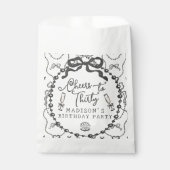 パール&プロセッコブラックコケットボウ誕生日 フェイバーバッグ (正面)