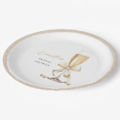 パール&プロセッコボウブライダルシャワー ペーパープレート (アングル)