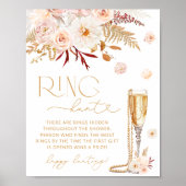 パール&プロセッコリングや輪狩りブライダルシャワーゲーム ポスター (正面)