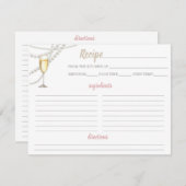 パール&プロセッコレシピカード 出欠カード (正面/裏面)