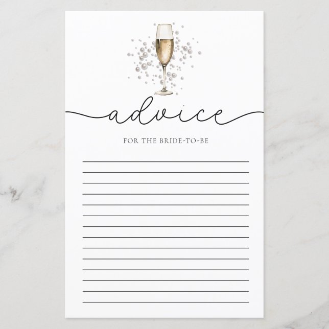 パール&プロセッコ彼は彼女はブライダルゲームを言った (正面)