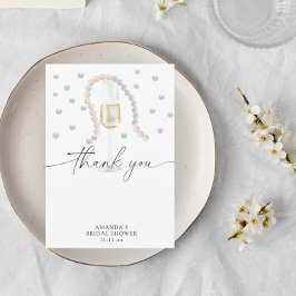 パール&プロセッコ感謝してい – ユーブライダルシャワー サンキューカード