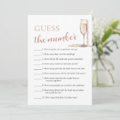 パール&プロセッコ数字ゲームを推測ブライダル 招待状 (スタンド正面)