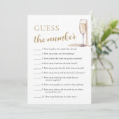 パール&プロセッコ数字ゲームを推測ブライダル 招待状 (スタンド正面)