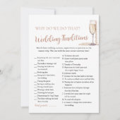 パール&プロセッコ結婚の伝統ブライダルゲーム 招待状 (正面)