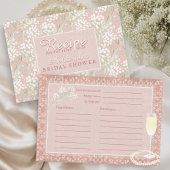 パール&プロセッコ赤面ブライダルシャワーレシピ エンクロージャーカード