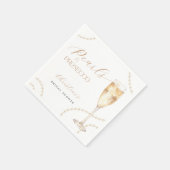 パール&プロセッコ金ゴールドブライダルシャワーナプキンス スタンダードカクテルナプキン (角)