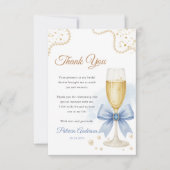 パール&プロセッコ ウェディングシャワー 感謝カード サンキューカード (正面)