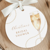 パール＆プロセッコ ゴールド ブライダルシャワーフェイバータグ フェイバータグ