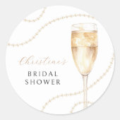 パール&プロセッコ ゴールド ブライダルシャワー シール (正面)