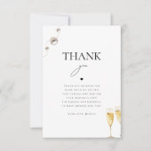 パール プロセッコ シャンパン ウェディングシャワー 感謝カード (正面)