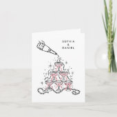 パール＆プロセッコ　ブライダルシャワー　サンキューカード サンキューカード (正面)