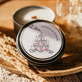 パール&プロセッコ ブライダルシャワー サークル ステッカー