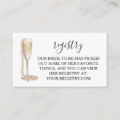 パール＆プロセッコ ブライダルシャワー レジストリー エンクロージャーカード (正面)