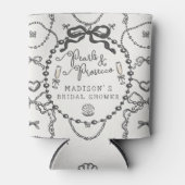 パール＆プロセッコ ブラックボウ ブライダルシャワーのお土産 缶クーラー (正面)