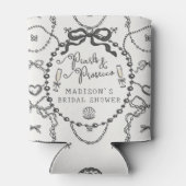 パール＆プロセッコ ブラックボウ ブライダルシャワーのお土産 缶クーラー (裏面)