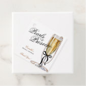 パール＆プロセッコ　ブラックボウ　ブライダルシャワー フェイバータグ (インサイチュ)