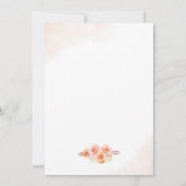 パール＆プロセッコ ブラッシュ ウォーターカラー ブライダル シャワー 招待状 (裏面)