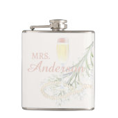 パール＆プロセッコ ブラッシュ ブライダルシャワー ブライド ギフト フラスク (正面)