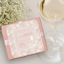 パール&プロセッコ ベイビーズブレス ブライズシャワー ギフトタグ スクエアシール