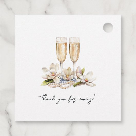 パール&プロセッコ – ヴィンテージシックブライダルシャワー フェイバータグ (裏面)