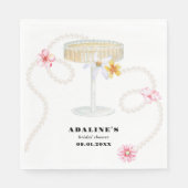 パール、ペタル&プロセッコ | パール&ペタル ブライダル スタンダードランチョンナプキン (正面)