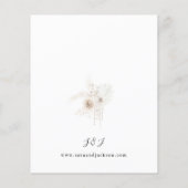 パール&ホワイトフラワー ウェディング 招待状 チラシ (裏面)