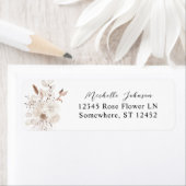 パール&ホワイトフローラ差出人住所ラベル ラベル (インサイチュ)