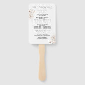 パール&ホワイトフローラ結婚式 プログラム ハンドファン (裏面)