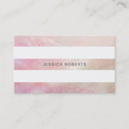 パール・マザーオブパールストライプ・パターン 名刺