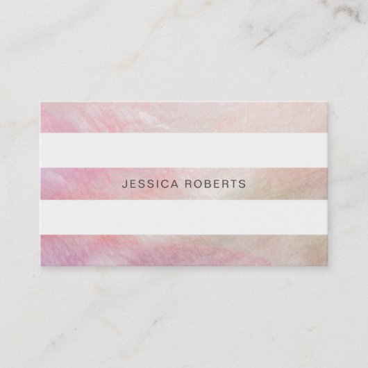 パール・マザーオブパールストライプ・パターン 名刺 (正面)