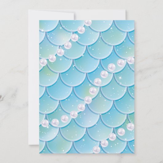パール&マーメイドベビーシャワー招待状 招待状 (裏面)