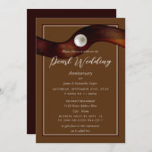 パール リボン、結婚30周年記念 招待状 (正面/裏面)
