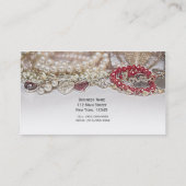 パール＆レッドバレンタインラブジュエルズ シックエレガント 名刺 (裏面)