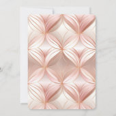 パール ローズゴールド アブストラクト ブライダルシャワー 招待状 (裏面)