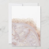 パール ローズゴールド マーブル アゲート カリグラフィー 招待状 (裏面)