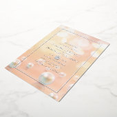 パール 結婚記念日 30周年 箔押し招待状 箔招待状 (回転した状態)