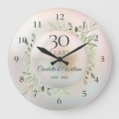 パール 結婚30周年 グリーナリー ラージ壁時計 (正面)