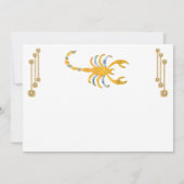パール&金ゴールドジュエリーと蠍座〔占星術の〕十二宮図標識 ノートカード (裏面)
