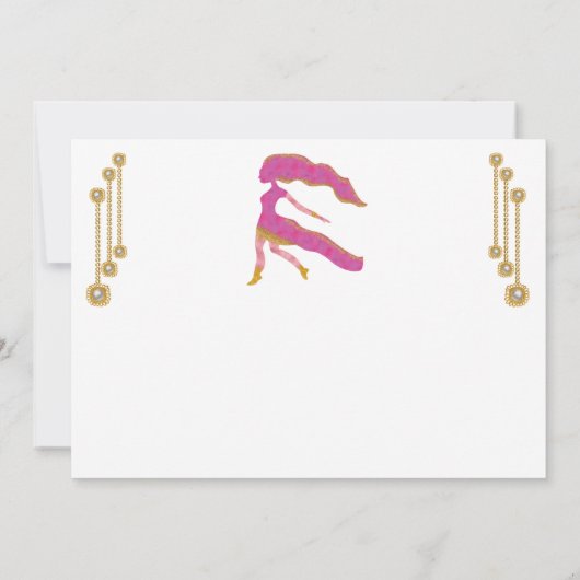 パール&金ゴールドジュエリーと《星座》乙女座〔占星術の〕十二宮図標識 ノートカード (裏面)