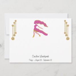 パール&金ゴールドジュエリーと《星座》乙女座〔占星術の〕十二宮図標識 ノートカード