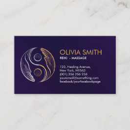 パール&金ゴールドヒーリングハンズ陰陽 名刺