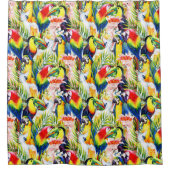 パーロツとパーム葉の シャワーカーテン (正面)